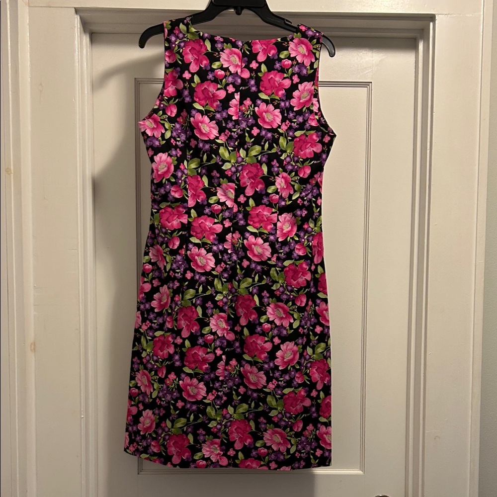 CDC Pink and Green Floral Women’s Sleeveless Midi Dress, Size 12 - Picture 4 of 12